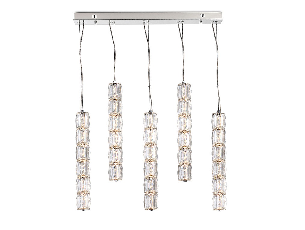 Потолочная чашка Newport Crystal Потолочная чашка 8240 L70*8*H3,5 5 подвесов chrome