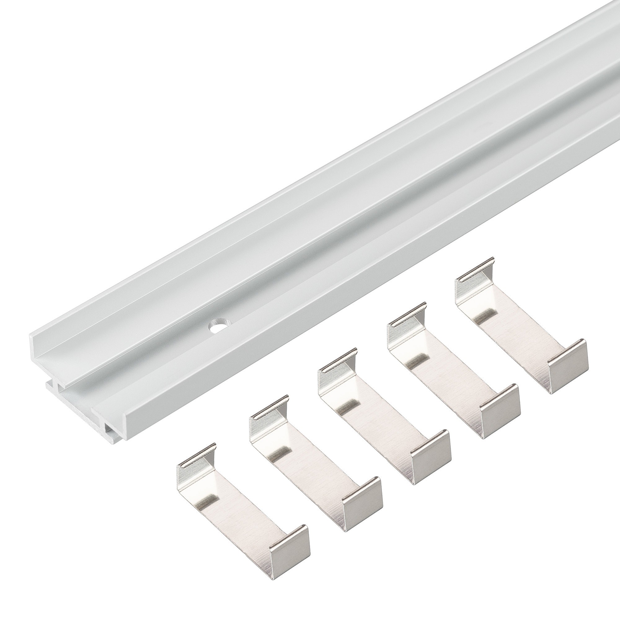 Комплект алюминиевый анодированный профиль (канал) и стальные клипсы для фиксации ленты FLT Arlight 049276