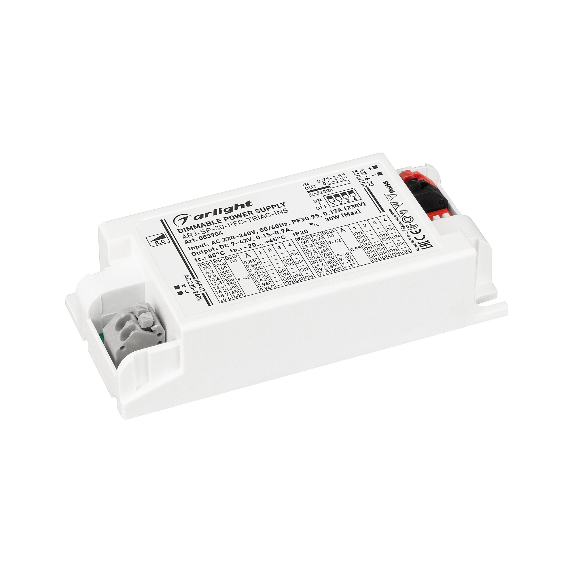 Диммируемый источник тока по стандарту TRIAC серии ARJ-INS Arlight Arj 053904