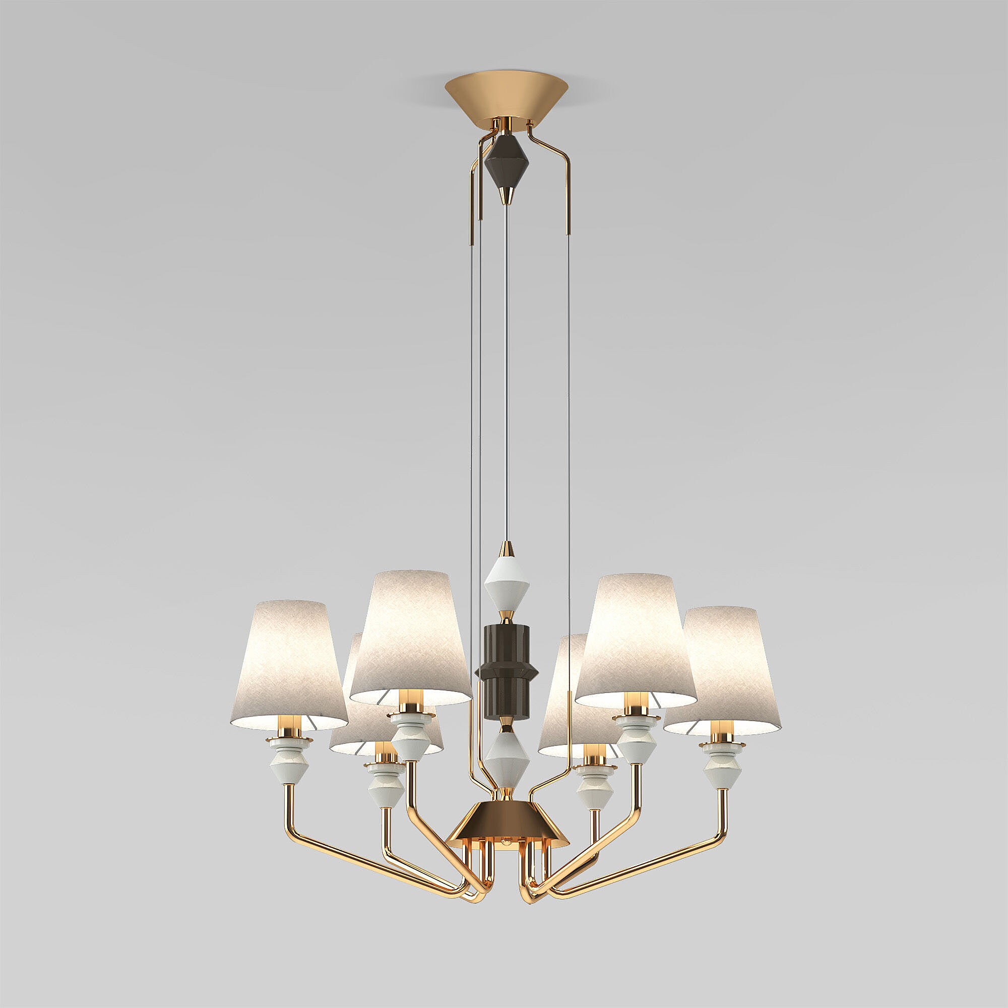 Подвесная люстра Eurosvet Olaria 101012/6 латунь Smart