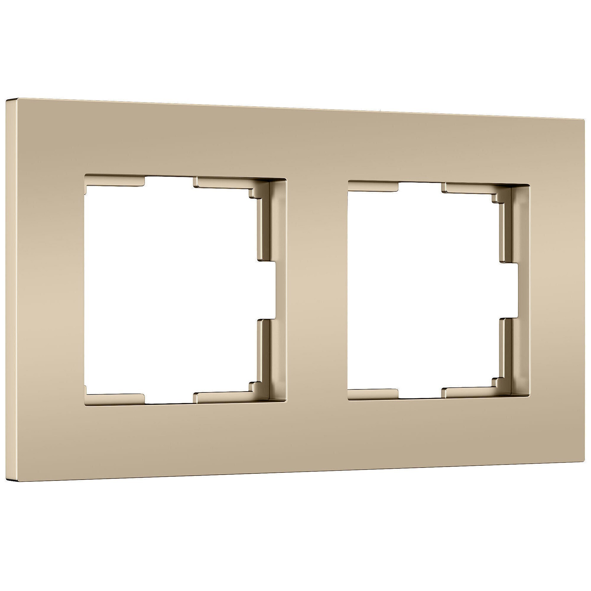 Рамка Werkel W0022911/ Рамка на 2 поста Slab (шампань софт)