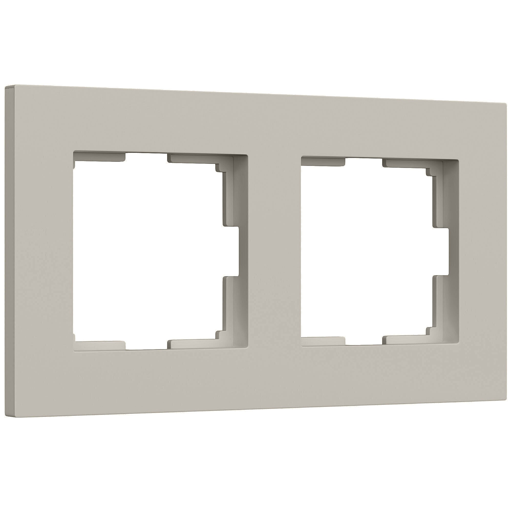 Рамка Werkel W0022917/ Рамка на 2 поста Slab (дымчатый софт)