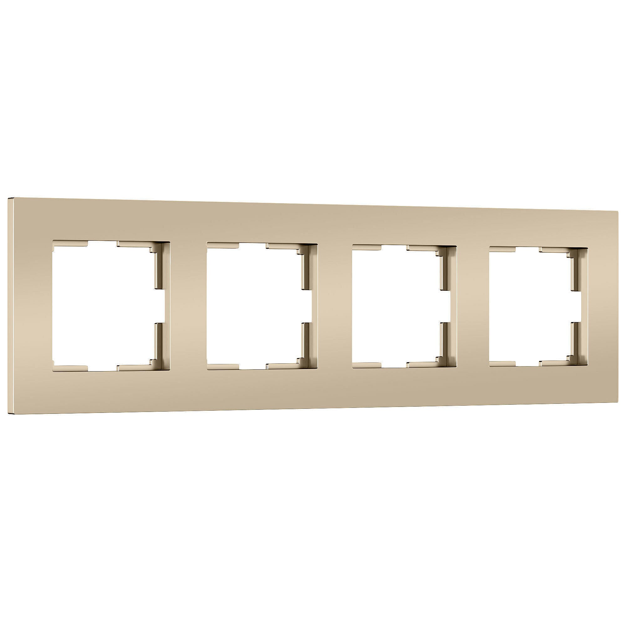 Рамка Werkel W0042911/ Рамка на 4 поста Slab (шампань софт)