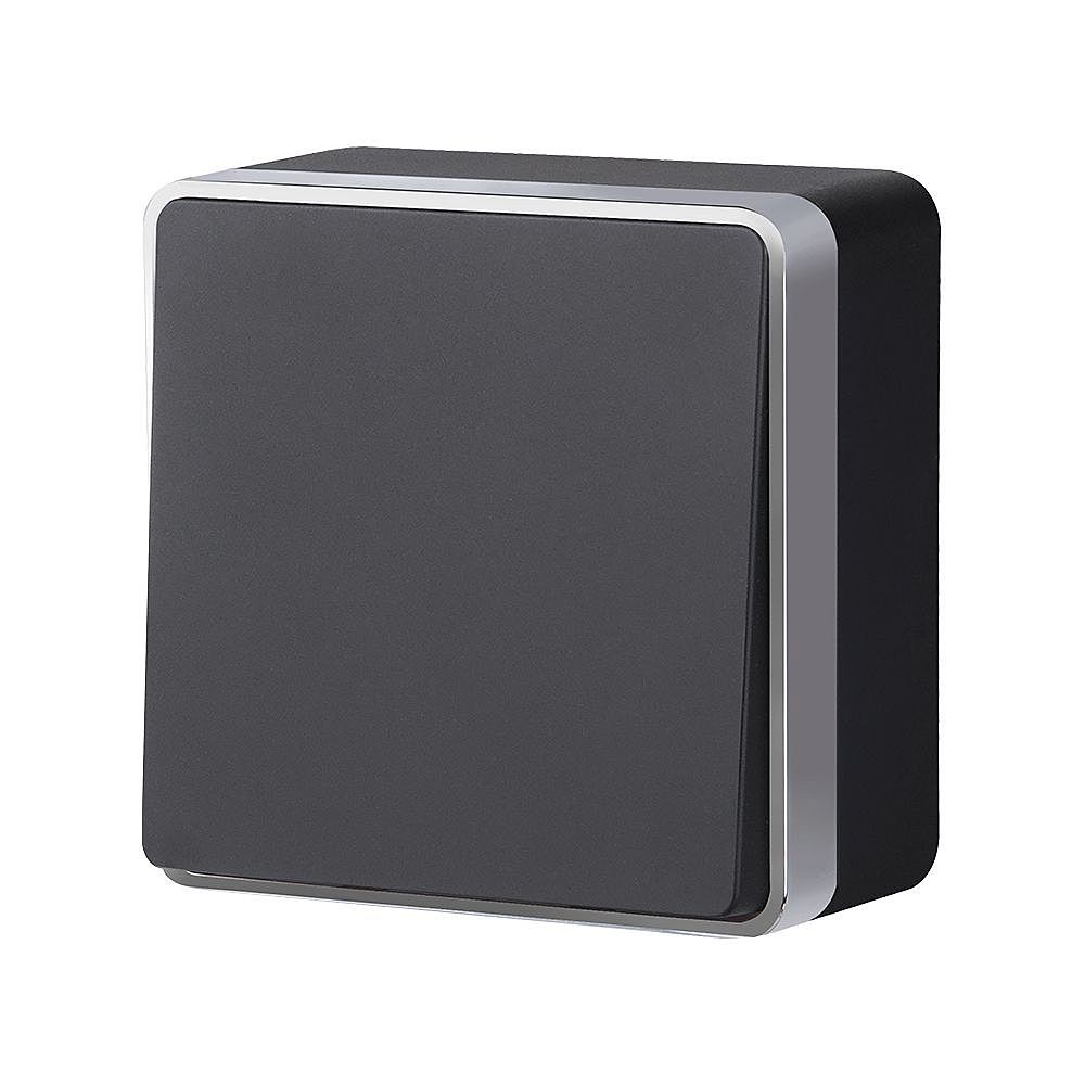 Выключатель Werkel W5012034/ Выключатель одноклавишный проходной Gallant (черный с серебром)