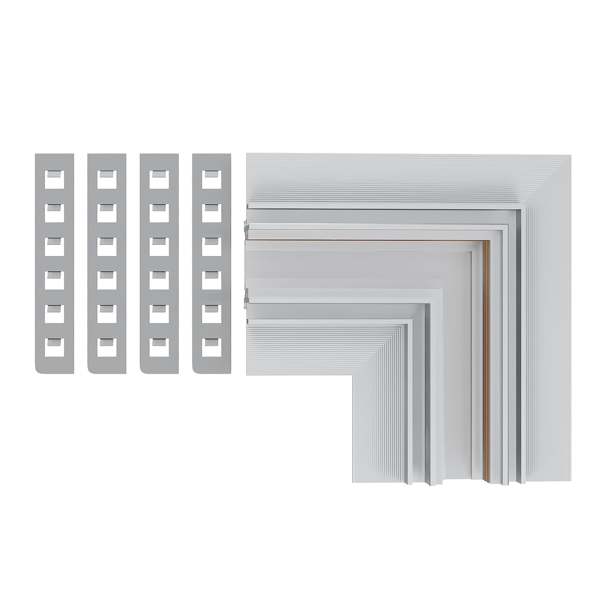 Угол-соединитель для встраиваемого магнитного шинопровода под ГКЛ 12мм ST Luce Skyline 48+ ST1007.529.12