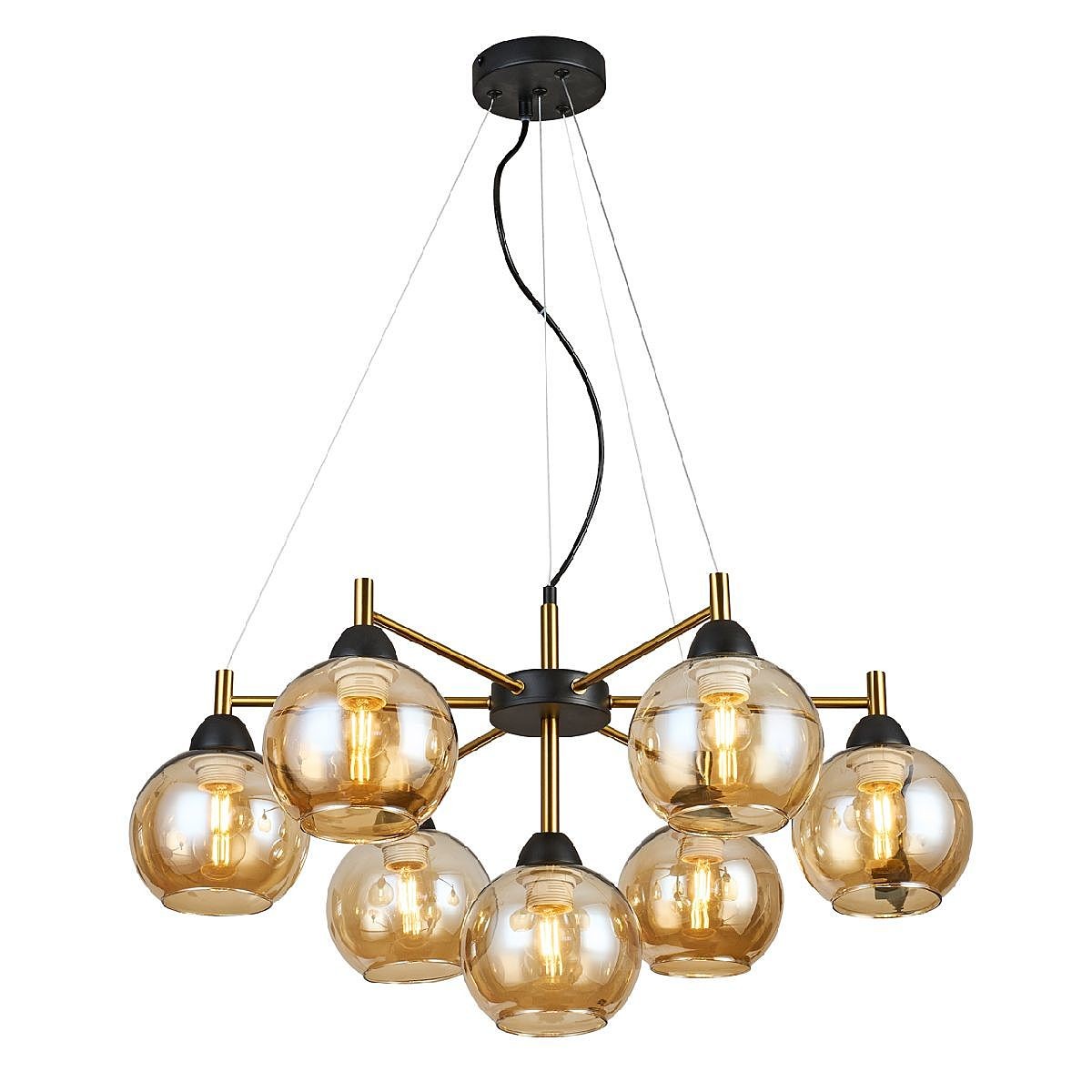 Подвесная люстра IMEX MD.9056-7-P-BK+COP