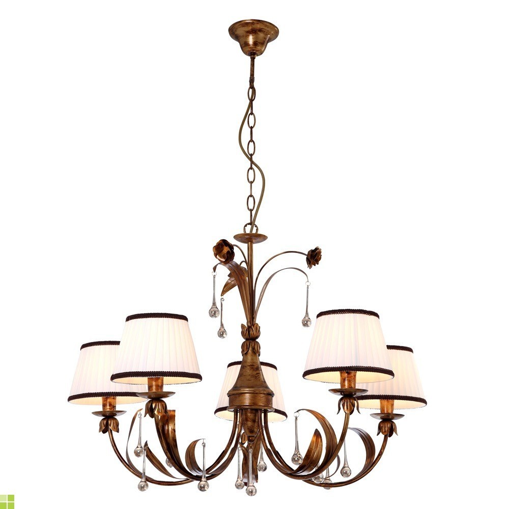 Люстра подвесная с цветочками Borgia A8100LM-5GA Arte Lamp