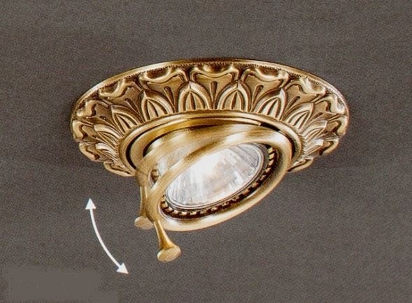 Встраиваемый светильник с узорами 1085 Spot 1085 br Reccagni Angelo