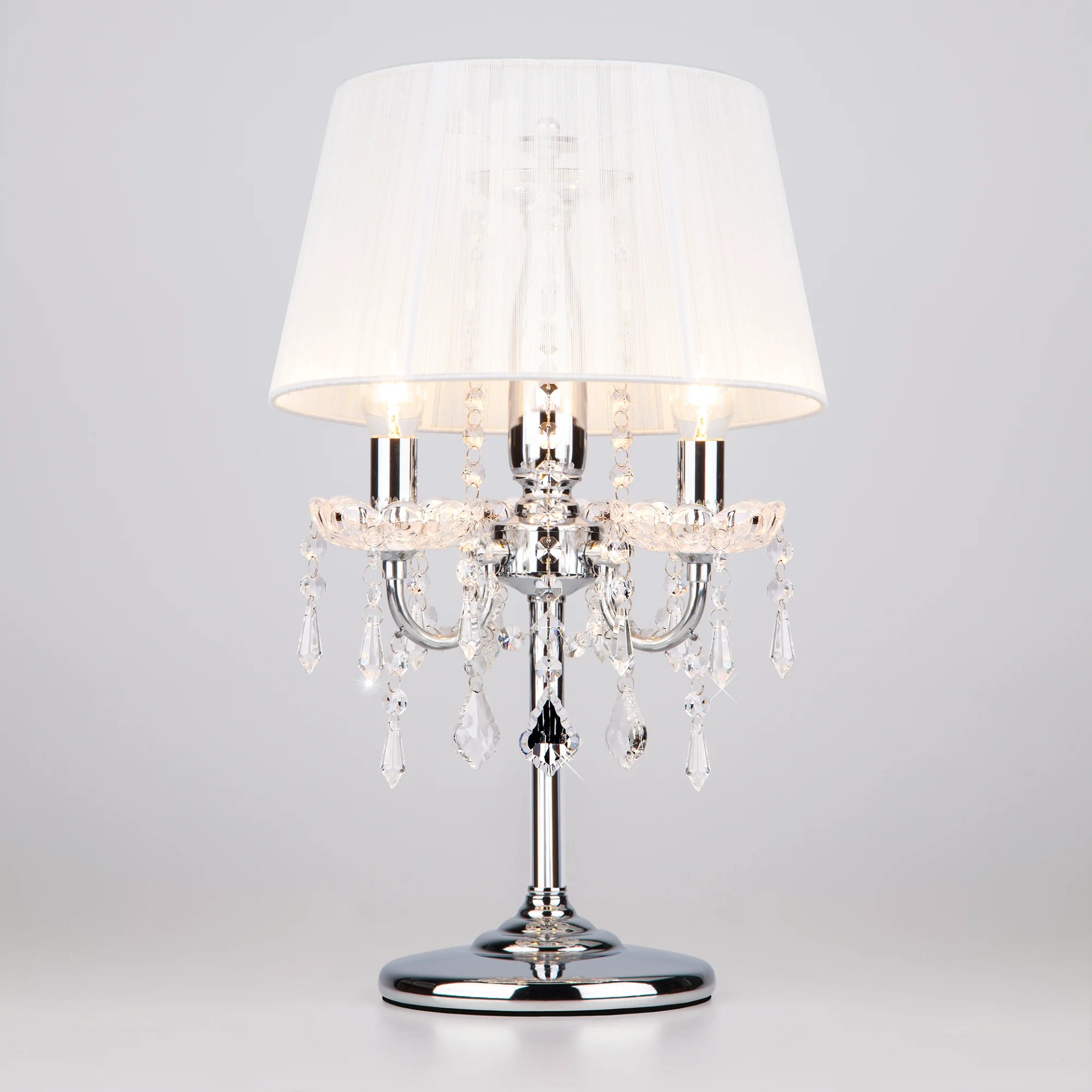 Настольная лампа Eurosvet Allata 2045/3T хром/белый настольная лампа