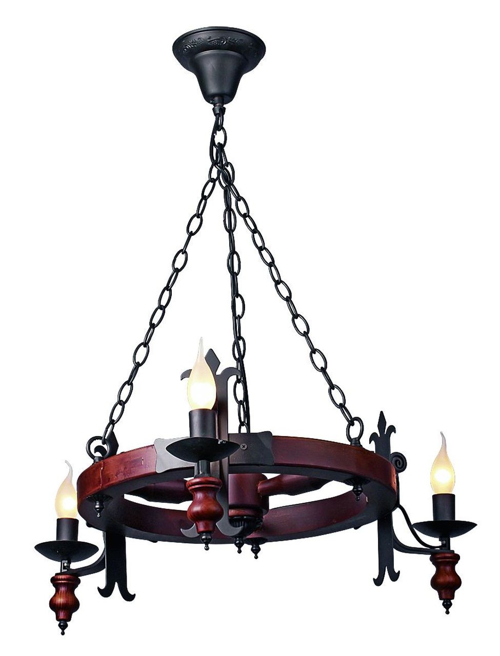 Люстра колесо от телеги Monsanto OML-58603-03 Omnilux