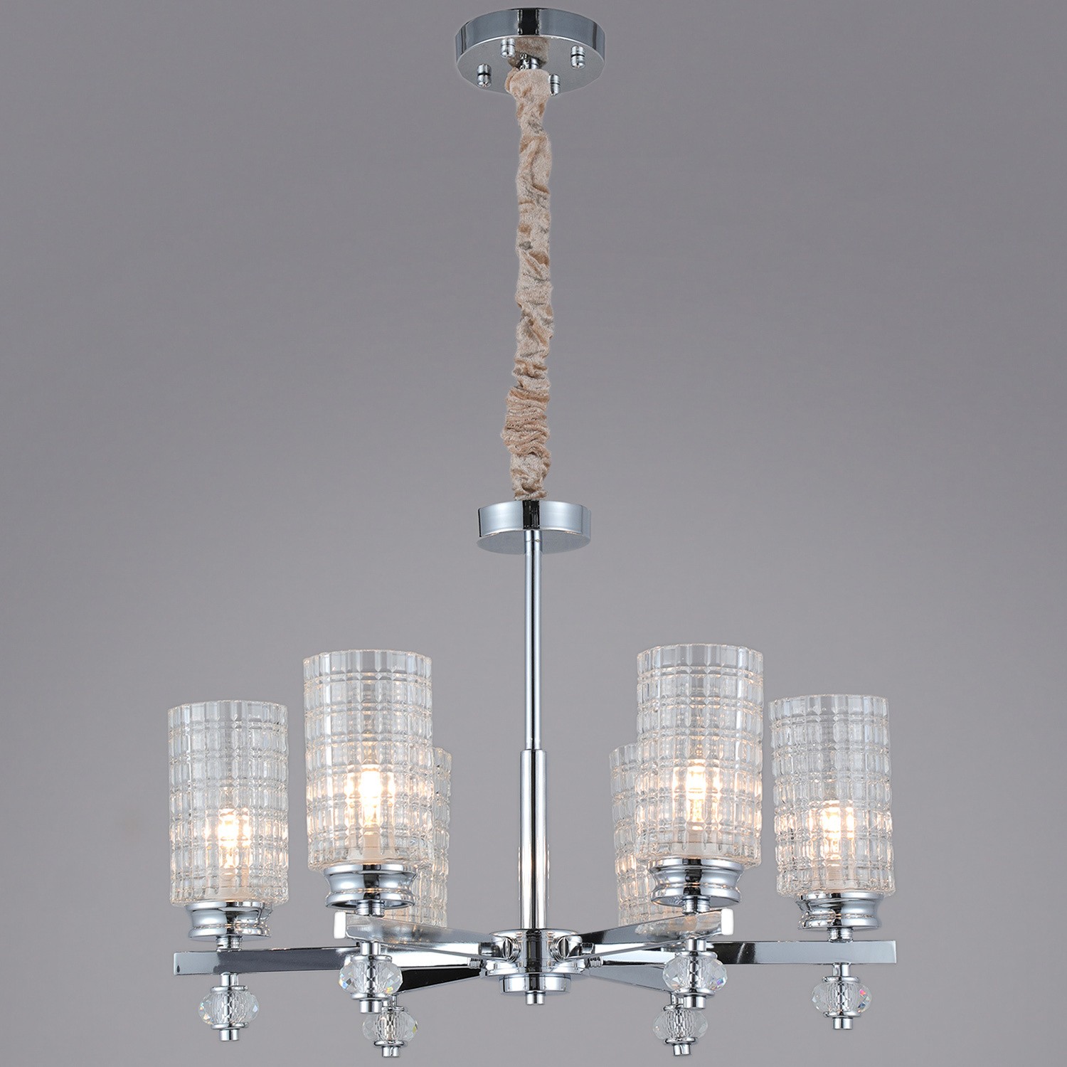 Люстра потолочная ILLUMICO E14  IL8678-6P-20 CR