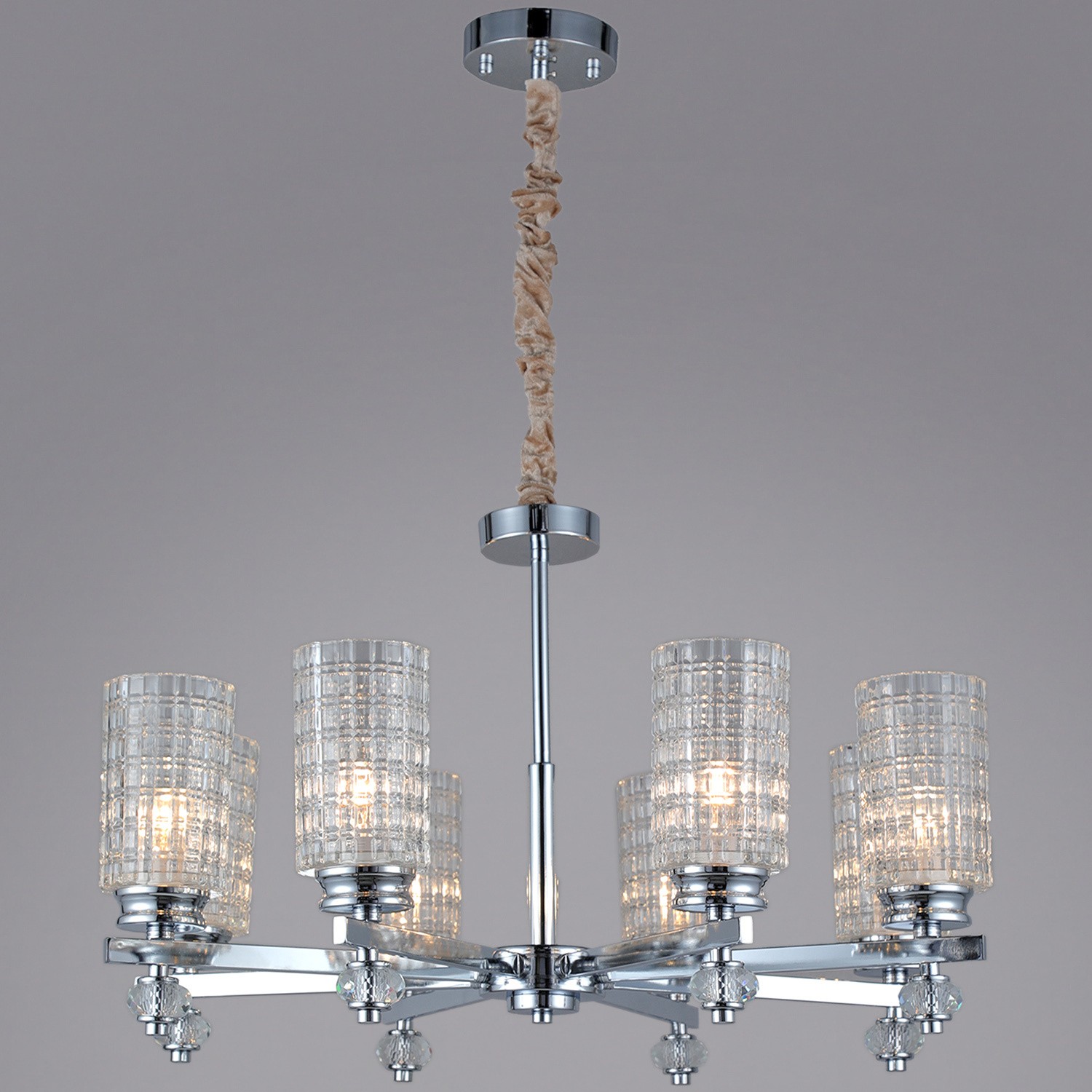 Люстра потолочная ILLUMICO E14  IL8678-8P-20 CR