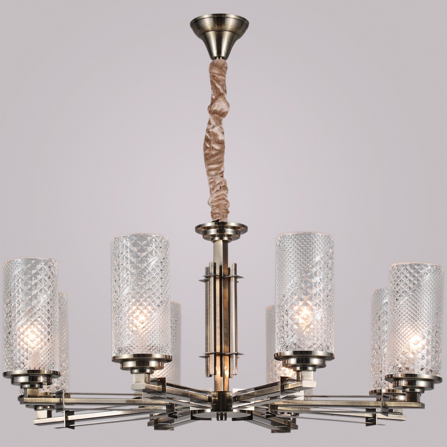 Люстра потолочная ILLUMICO E14  IL8682-8P-10 BR