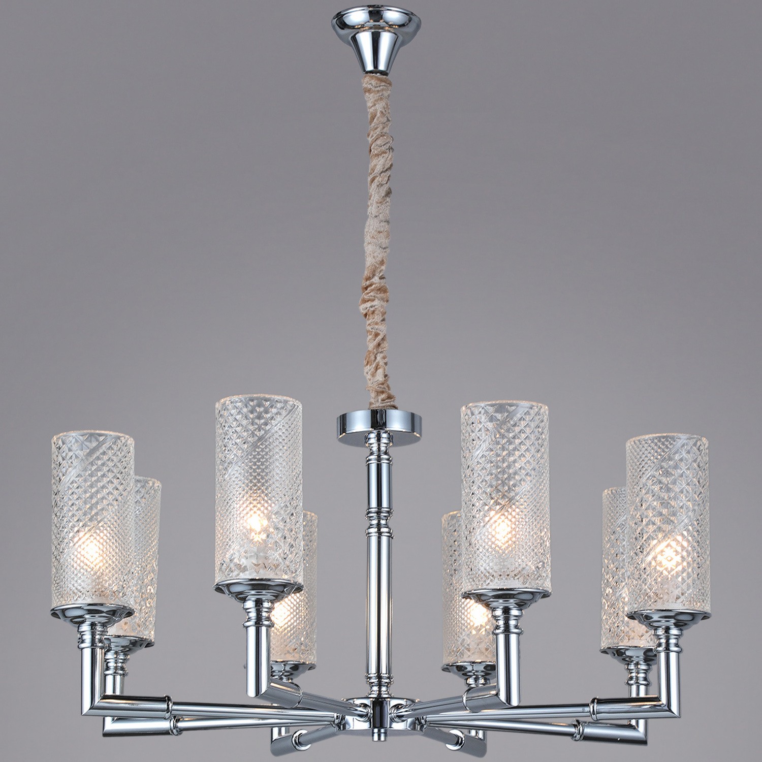 Люстра потолочная ILLUMICO E14  IL8683-8P-10 CR