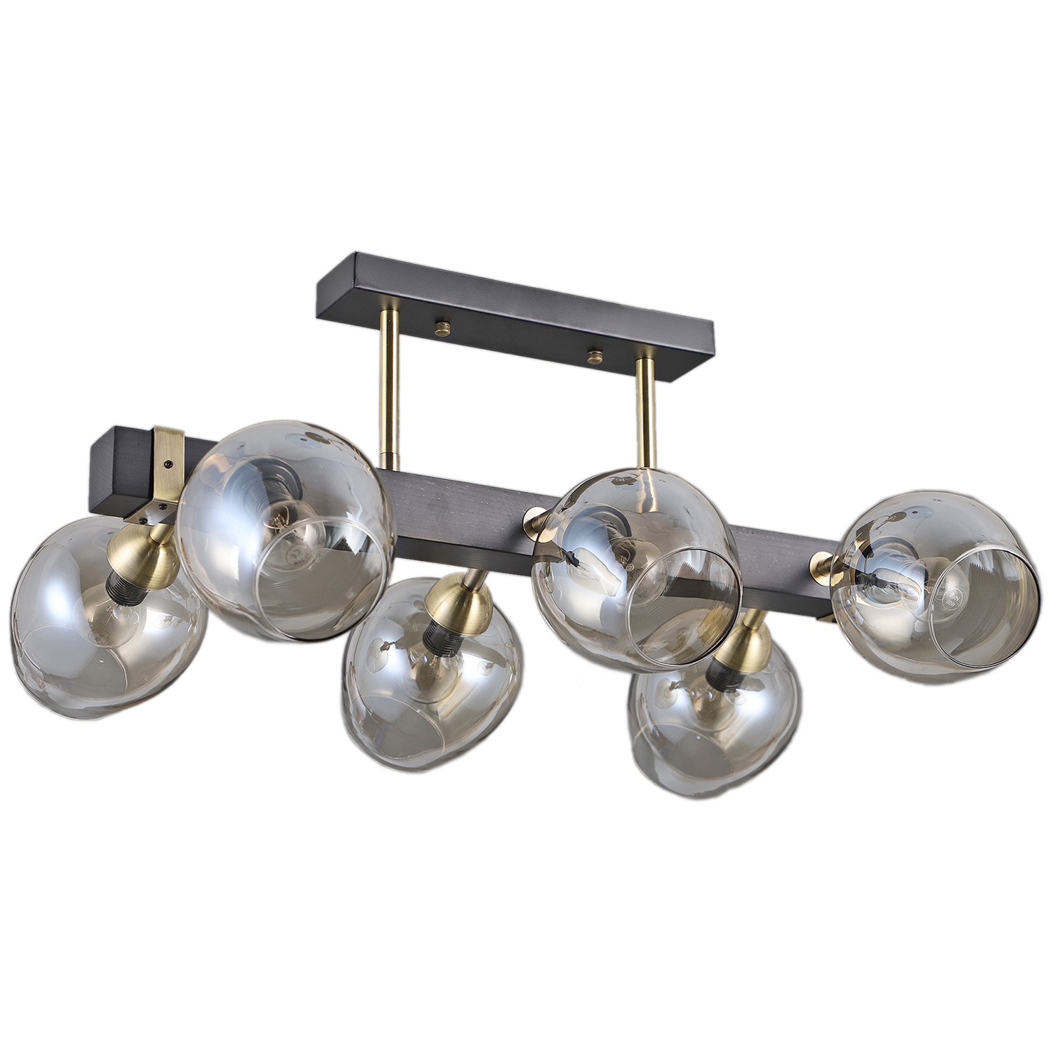 Люстра потолочная ILLUMICO E14 IL9736-6CSQ-79 BK AB