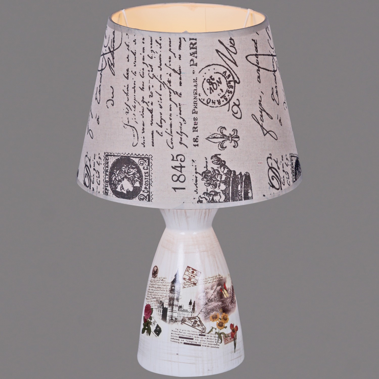 Настольная лампа с абажуром Reluce E14 00935-0.7-01