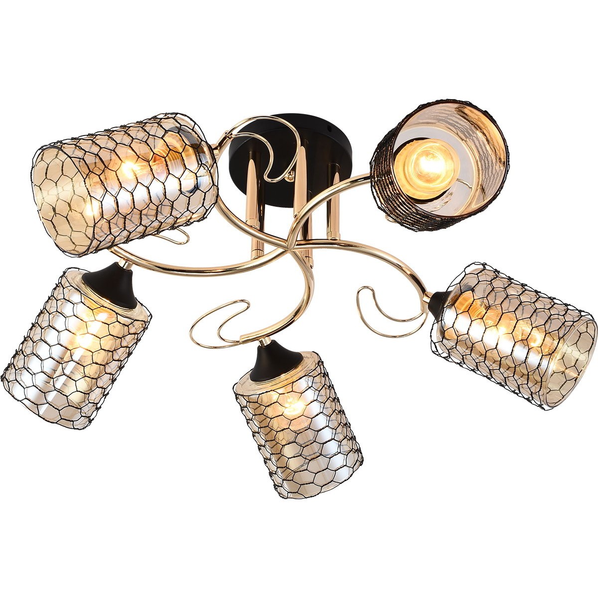 Люстра потолочная Reluce E27 01309-0.3-05 BK+FGD