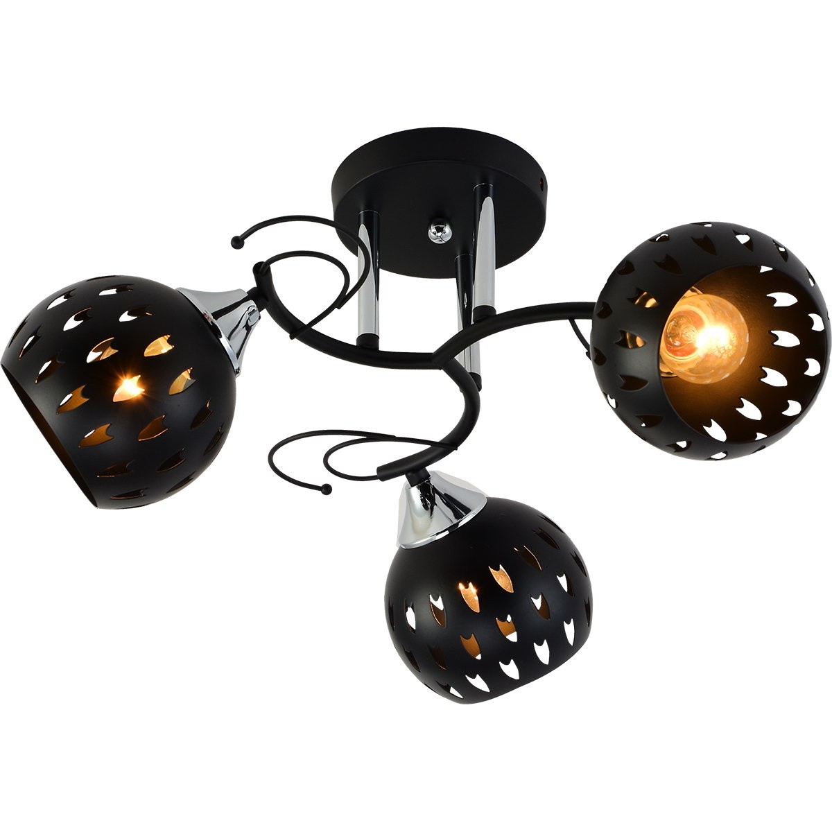 Люстра потолочная Reluce E27 01314-0.3-03 BK+CR