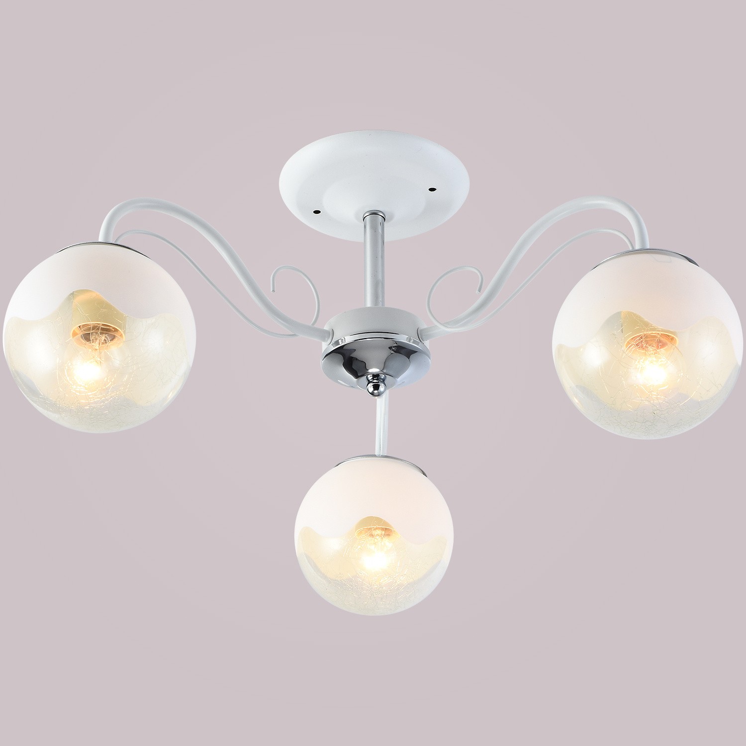 Люстра потолочная Reluce E27 01326-0.3-03 WH+CR