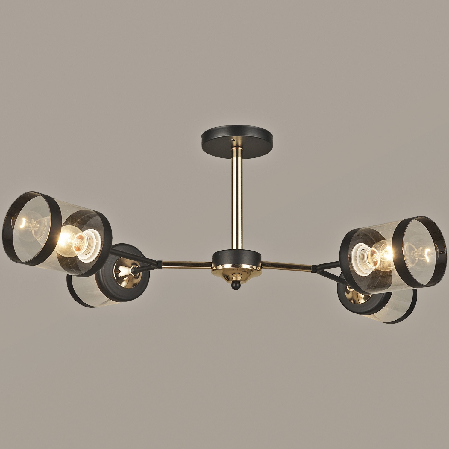 Люстра потолочная Reluce E27 03592-0.3-04 FGD+BK