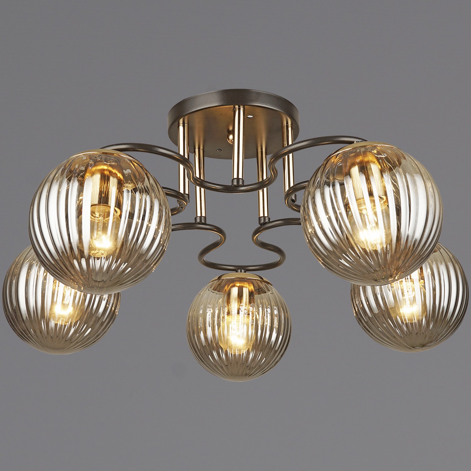 Люстра потолочная Reluce E27 04204-0.3-05 COFFEE+FGD