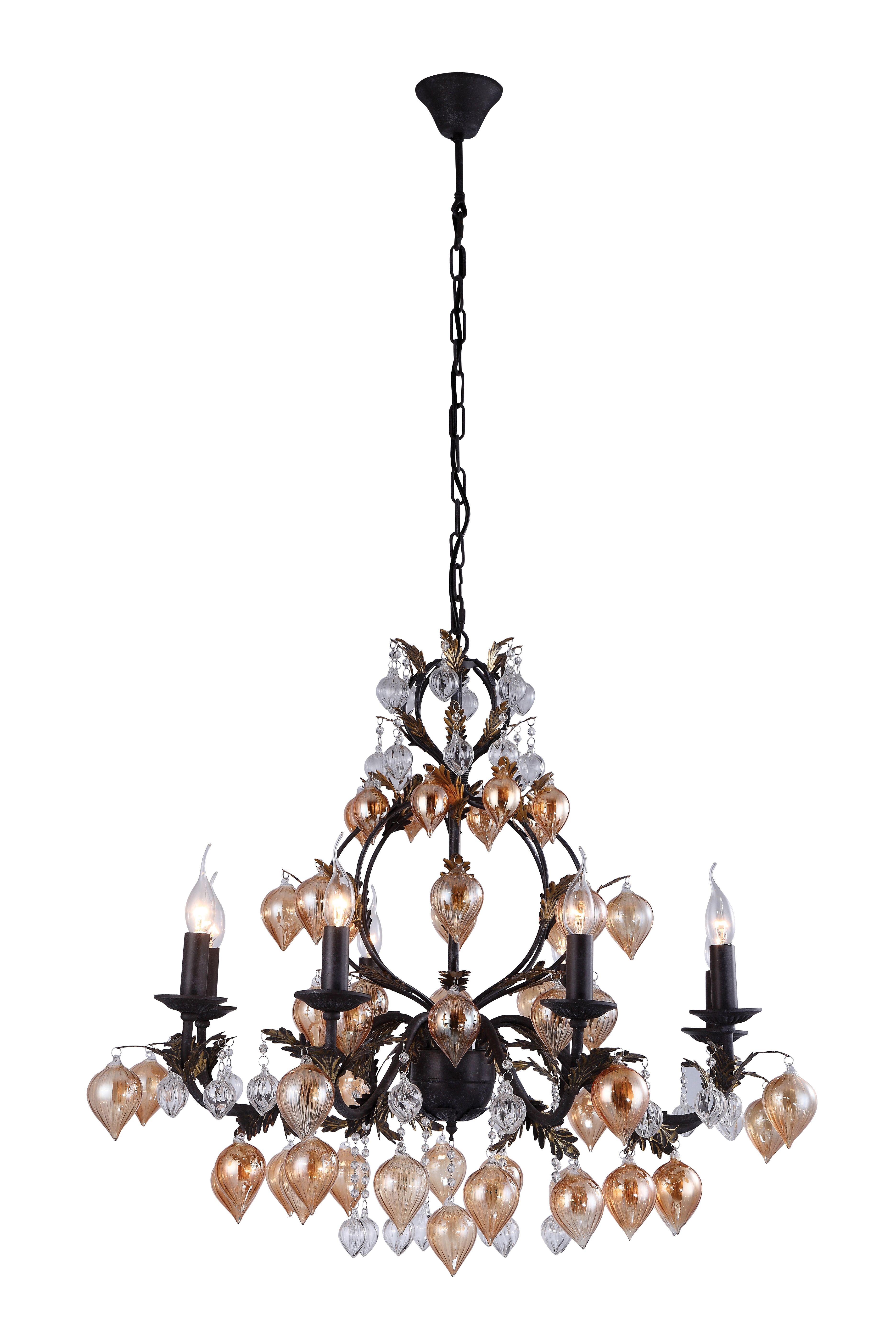 Хрустальная люстра Arte Lamp CIPOLLINO A1870LM-8BG