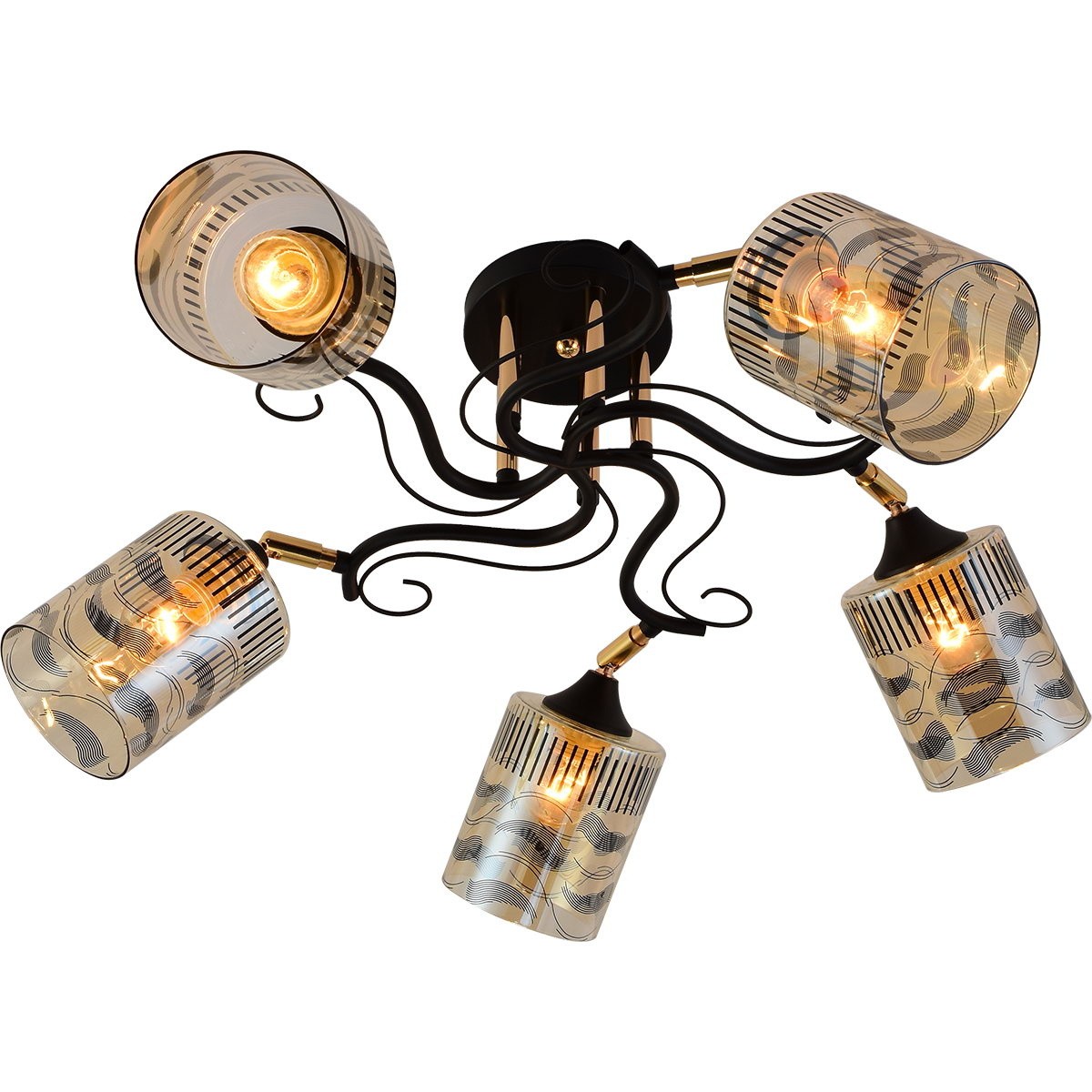 Люстра потолочная Reluce E27 11313-0.3-05 BK+FGD