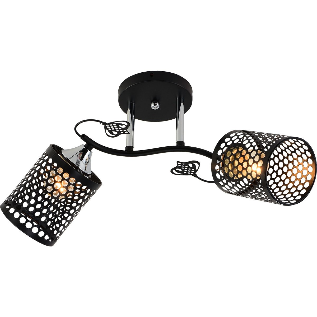 Люстра потолочная Reluce E27 11320-0.3-02 BK+CR