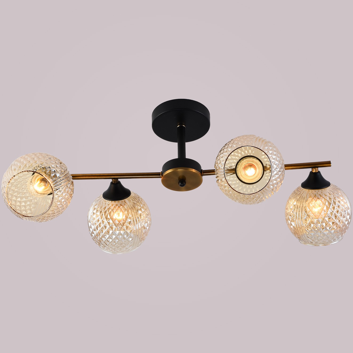 Люстра потолочная Reluce E27 11341-0.3-04 GOLD BRONZE+BK