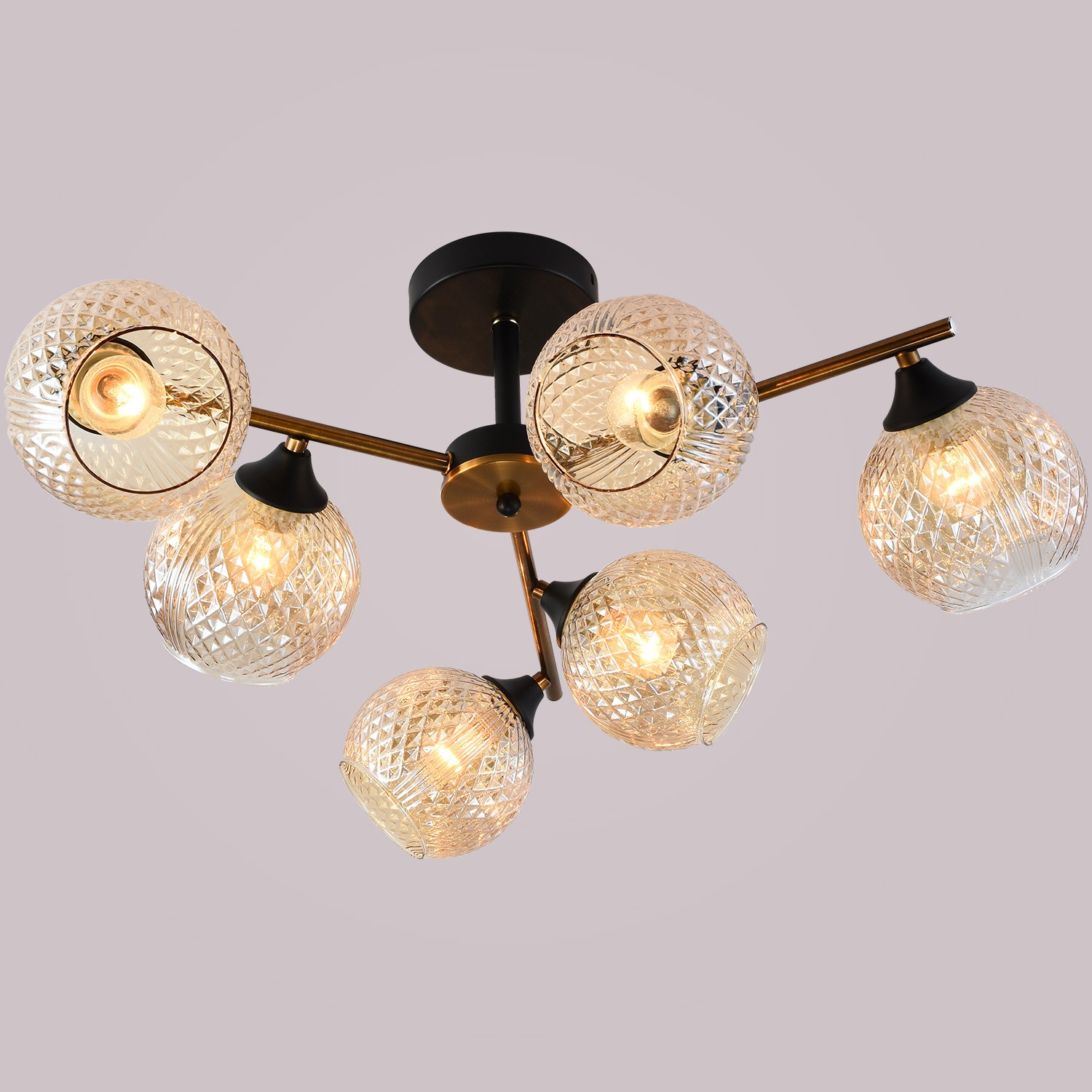 Люстра потолочная Reluce E27 11341-0.3-06 GOLD BRONZE+BK