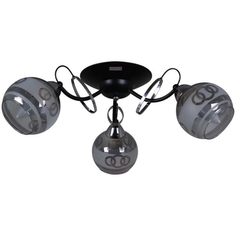 Люстра потолочная Reluce E27 22115-0.3-03 BK+CH