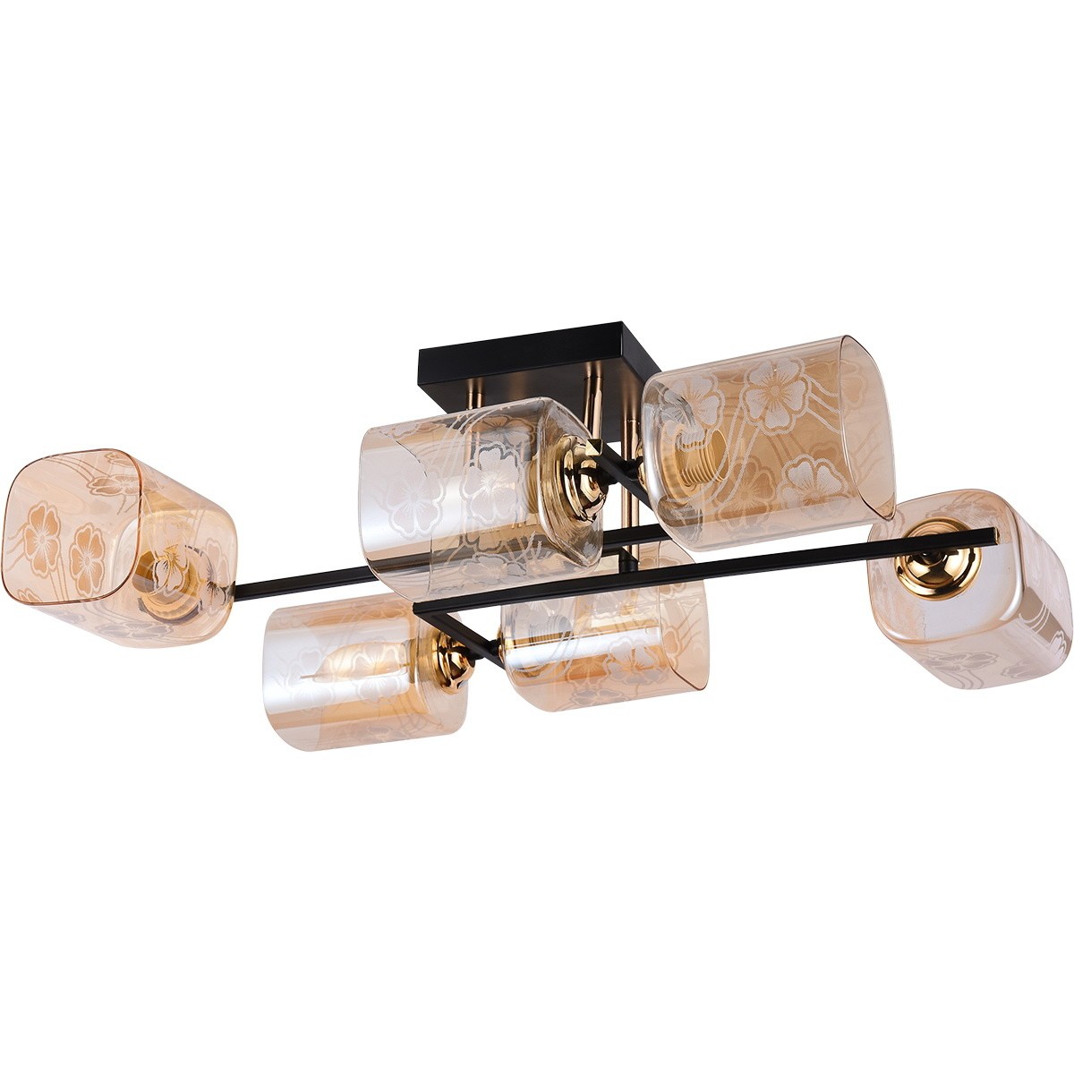 Люстра потолочная Reluce E27 72108-0.3-06 BK+FGD