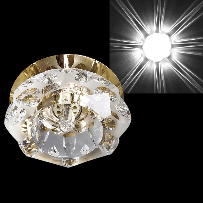 Встраиваемые светильник Sneha 7286/H G9 GD+WT