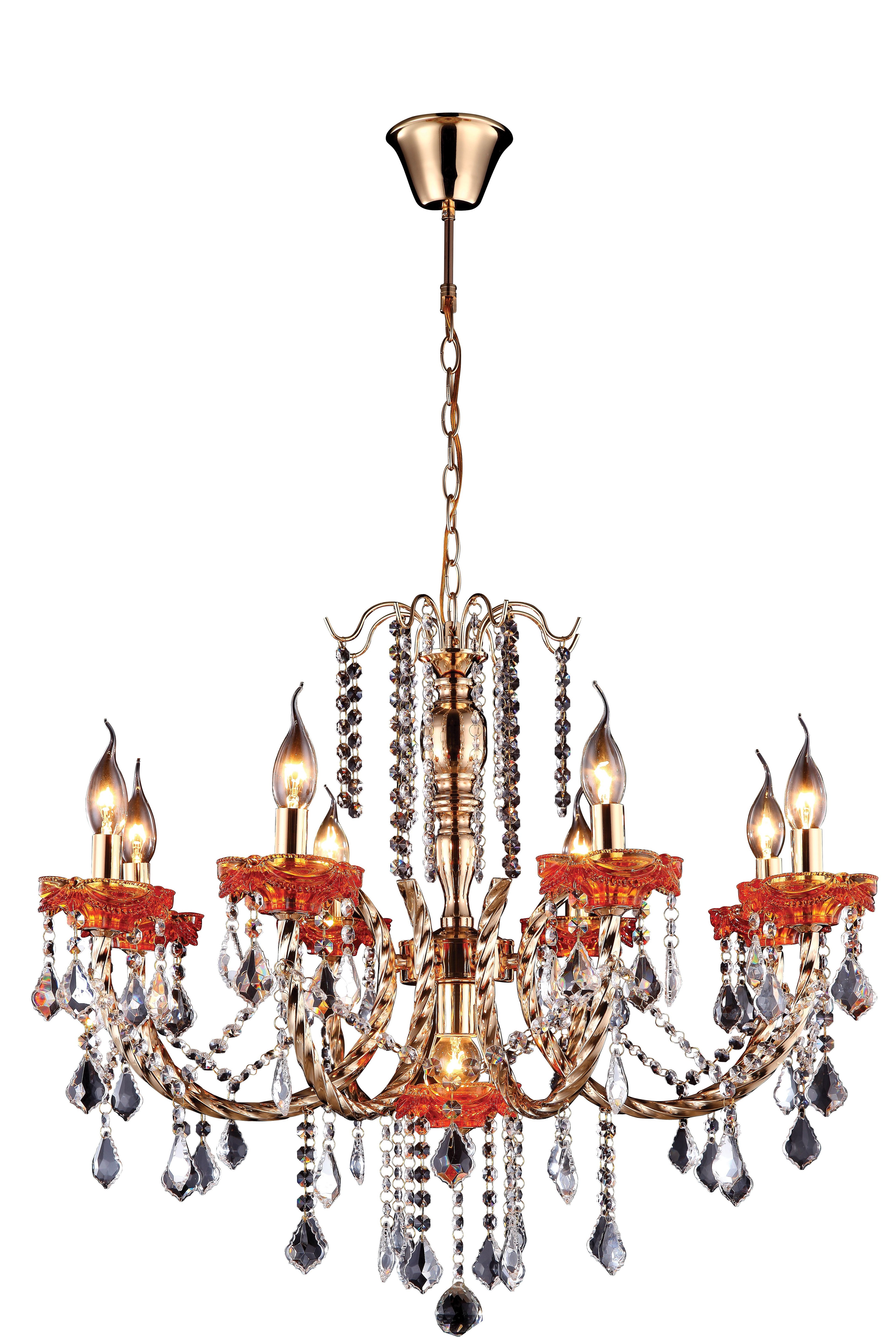 Хрустальная люстра Arte Lamp VOLPE A3303LM-8-1GO