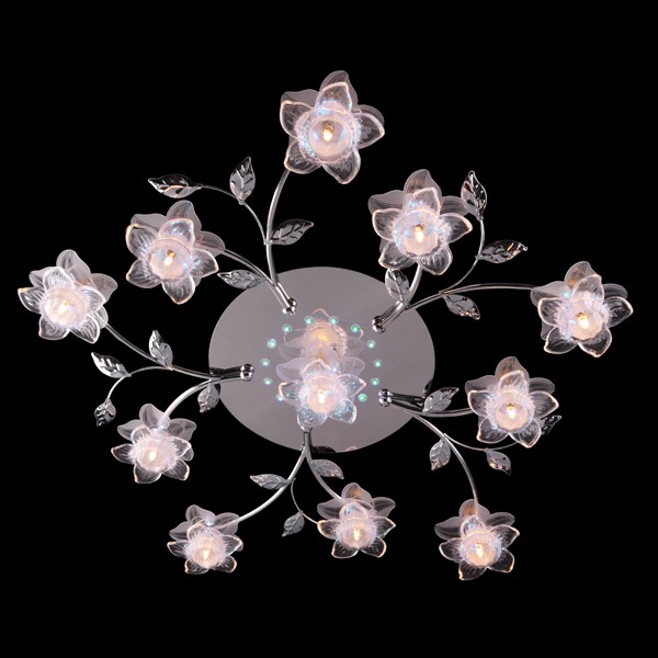 Люстра с пультом Eurosvet 4827 4827/11 хром/зеленый+синий+голубой