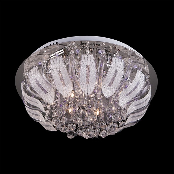 Потолочная люстра с пультом 5575 Eurosvet 5575/5+4 хром/синий+красный+фиолетовый