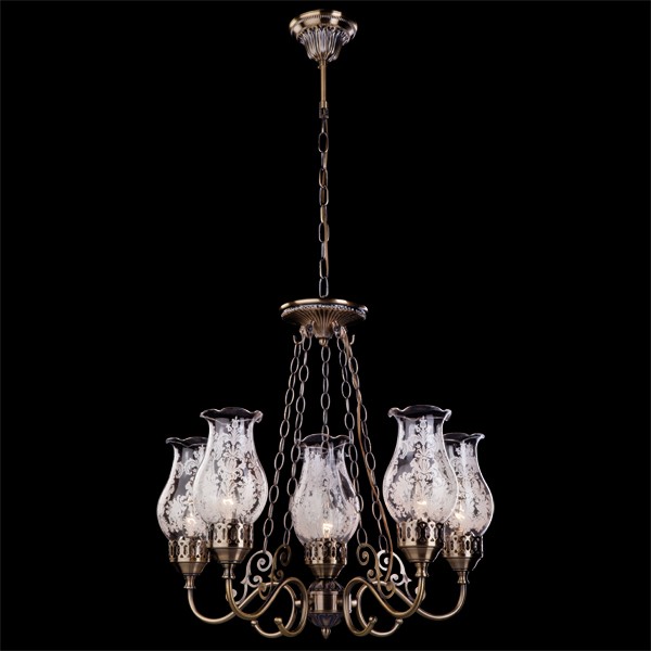 Подвесная люстра Eurosvet 22804 22804/5+1 античная бронза