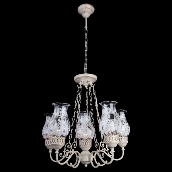 Подвесная люстра Eurosvet 22804 22804/5+1 белый с золотом