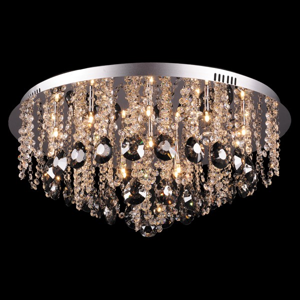 Потолочная люстра Eurosvet 100 3239/16 хром/дымчатый хрусталь Strotskis