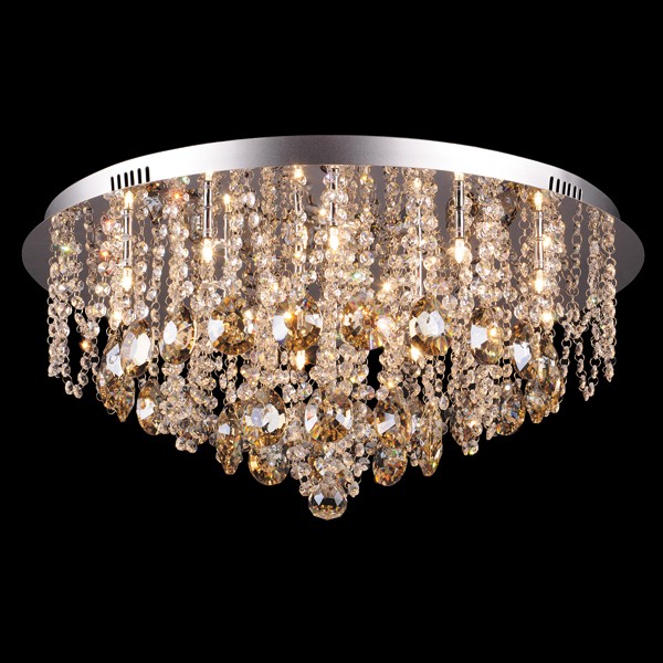 Потолочная люстра Eurosvet 100 3239/16 хром/тонированный хрусталь Strotskis