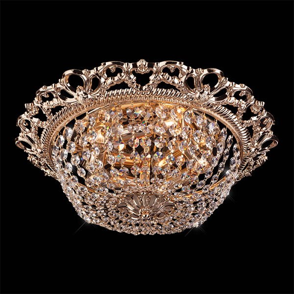 Потолочная люстра Eurosvet 3298 3298/5 золото/прозрачный хрусталь Strotskis