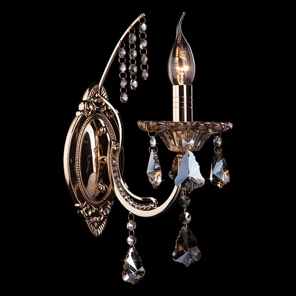 Настенное бра Eurosvet 3312 3312/1 золото/тонированный хрусталь Strotskis