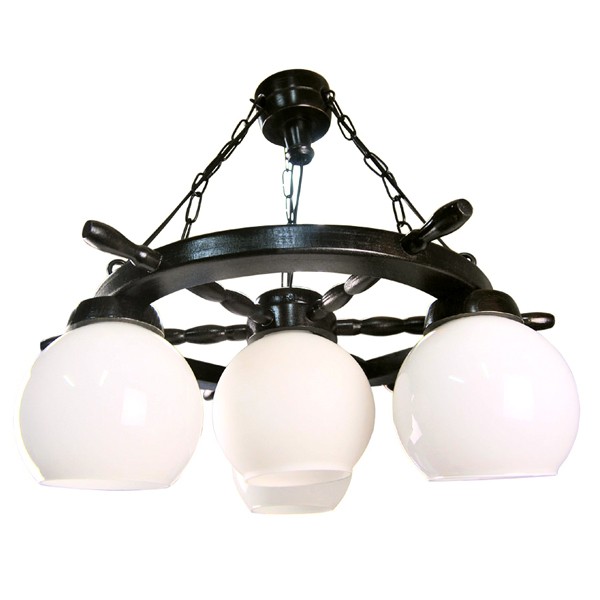 Подвесная люстра Zaklad Stolarski венге 80 венге (плафон N-23 - 4 шт.)