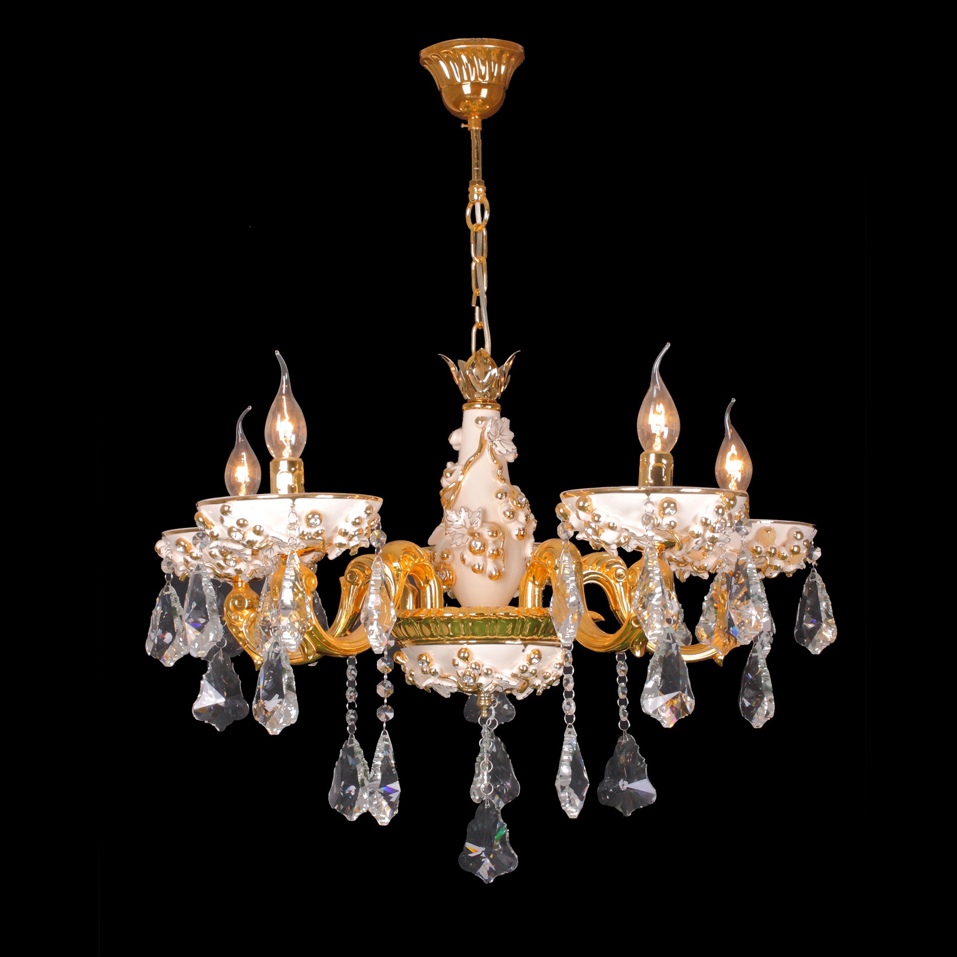 Люстра подвесная с цветочками V2346 V2346/5 Vitaluce