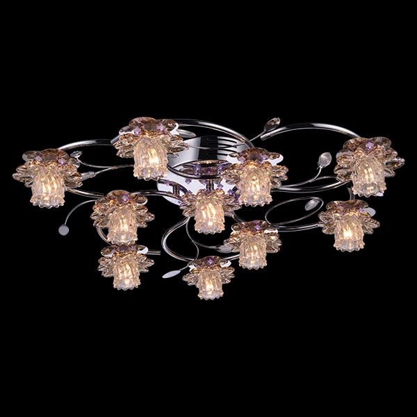 Потолочная люстра с пультом 4889 Eurosvet 4899/10 хром/синий+красный+фиолетовый