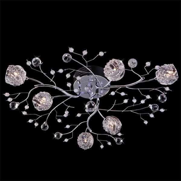 Потолочная люстра с пультом 85030 Eurosvet 85030/6 хром/синий+красный+фиолетовый