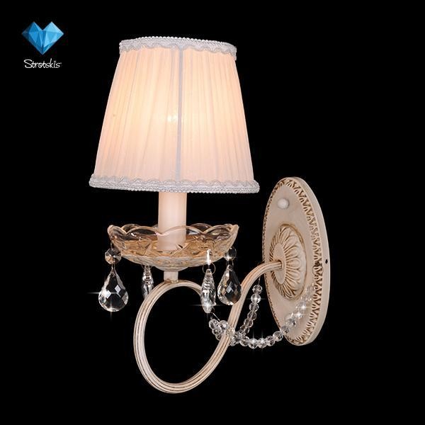 Настенное бра Eurosvet 3469 3469/1 бежевый/прозрачный хрусталь Strotskis