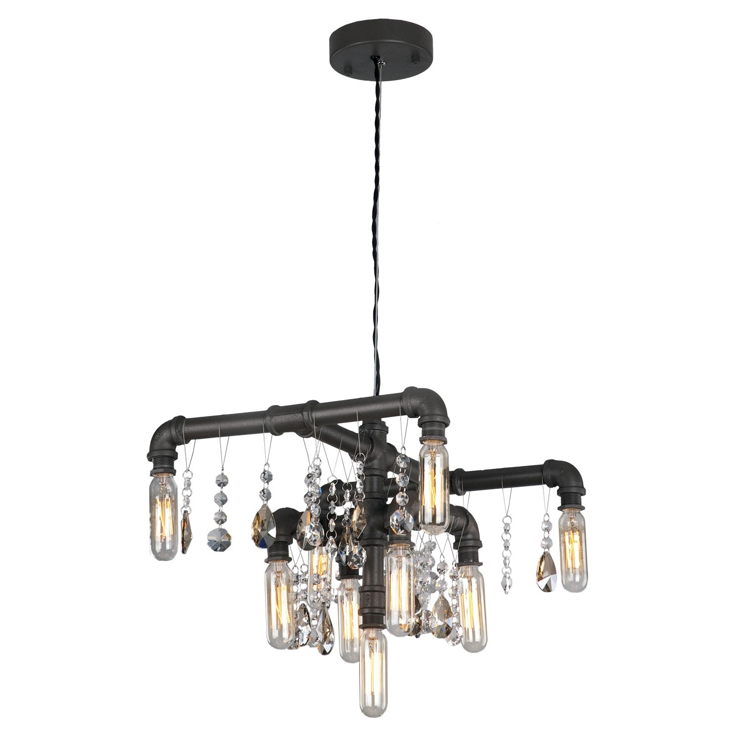 Подвесная хрустальная люстра Jamestown Lussole LOFT LSP-9379