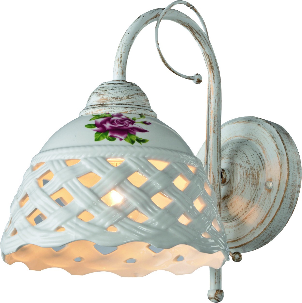 Бра с цветочками Wicker A6616AP-1WG Arte Lamp