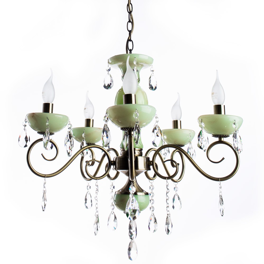 Подвесная люстра Arte Lamp ONYX GREEN A9592LM-5AB